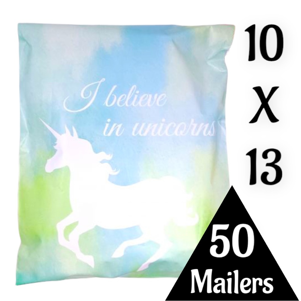 50 10 X 13 Poly Mailers Unicorn, Shipping Envelopes, PRICE IS FIRM - Picture 4 of 4